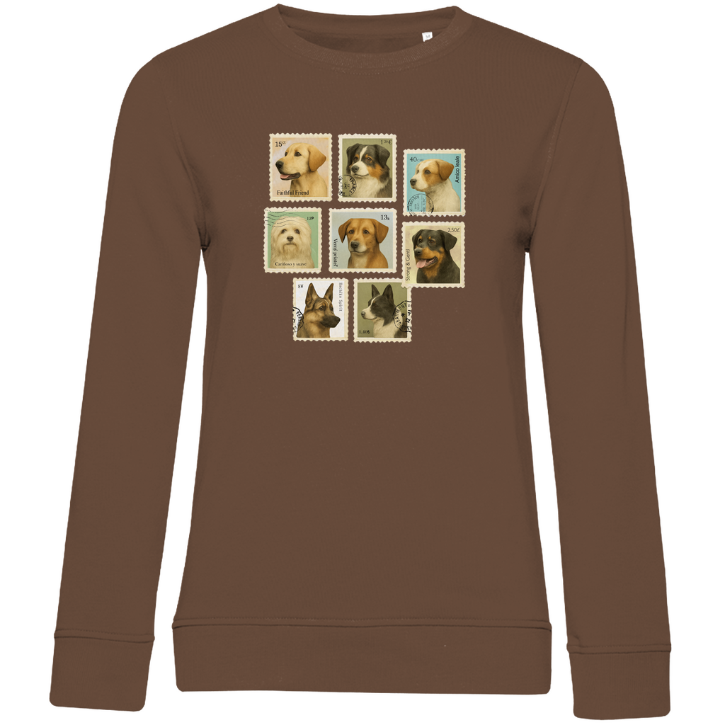 Briefmarken - Bio-Sweatshirt für Damen