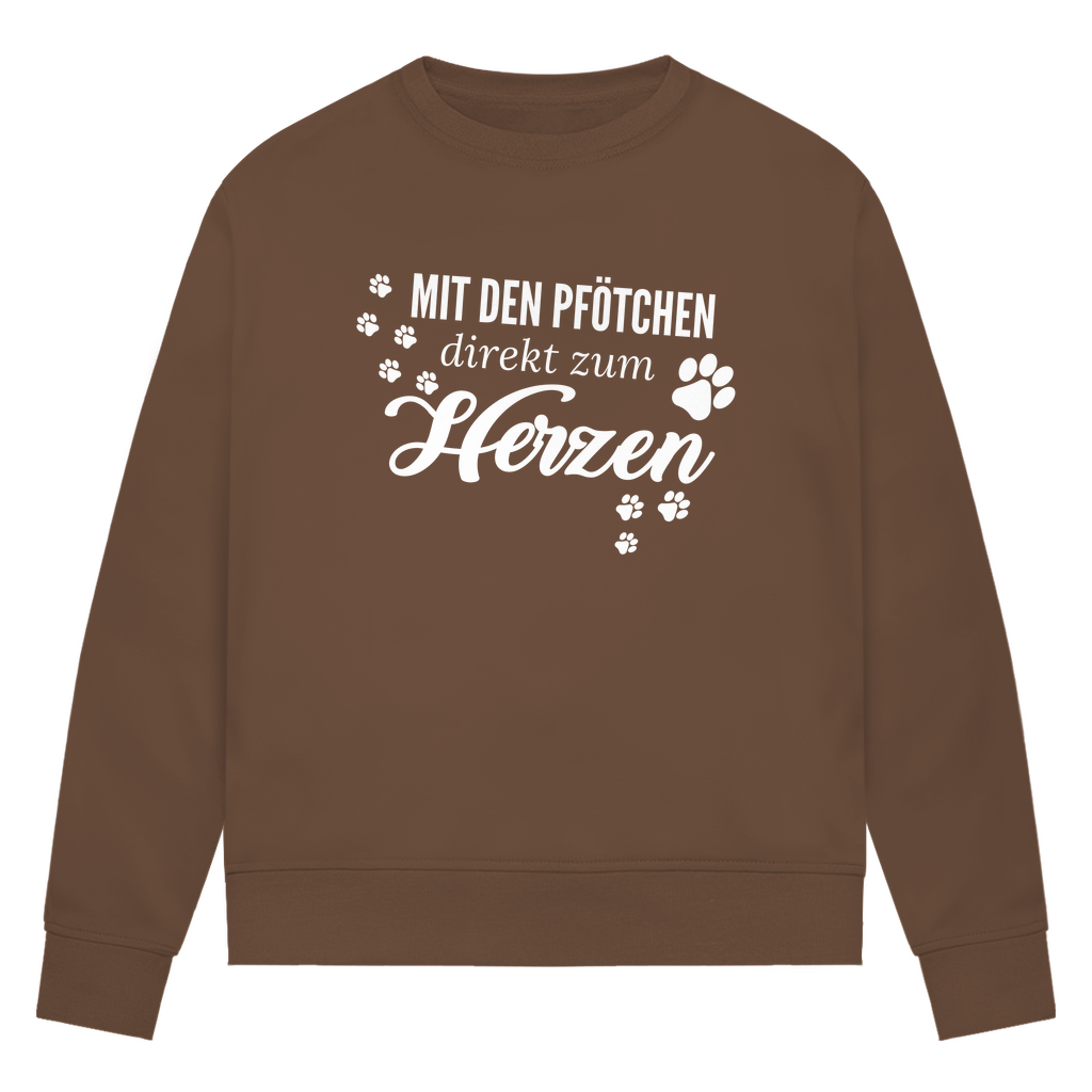 Direkt zum Herzen - Bio-Sweatshirt für Damen