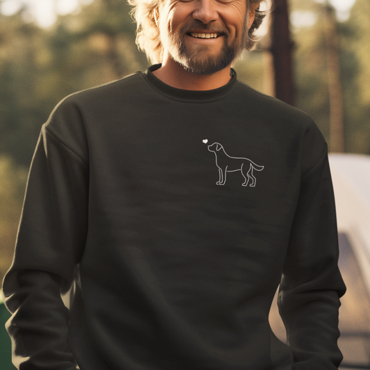 Labrador mit Herz - Bio-Sweatshirt für Herren