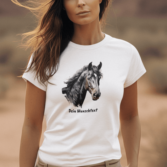Seelenpferd - T-Shirt für Damen- Dein Wunschtext