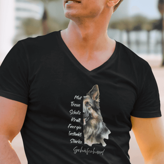 Schäferhund - V-Shirt für Herren