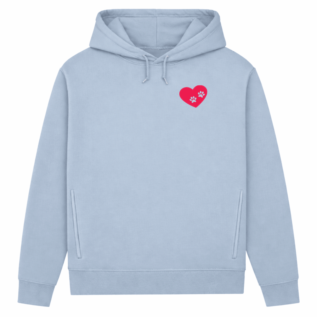 Pfötchen Im Herz– Hoodie aus Bio-Baumwolle für Damen