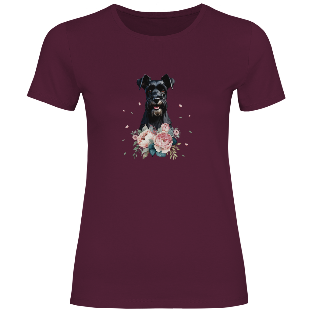 Flower Schnauzer - T-Shirt für Damen