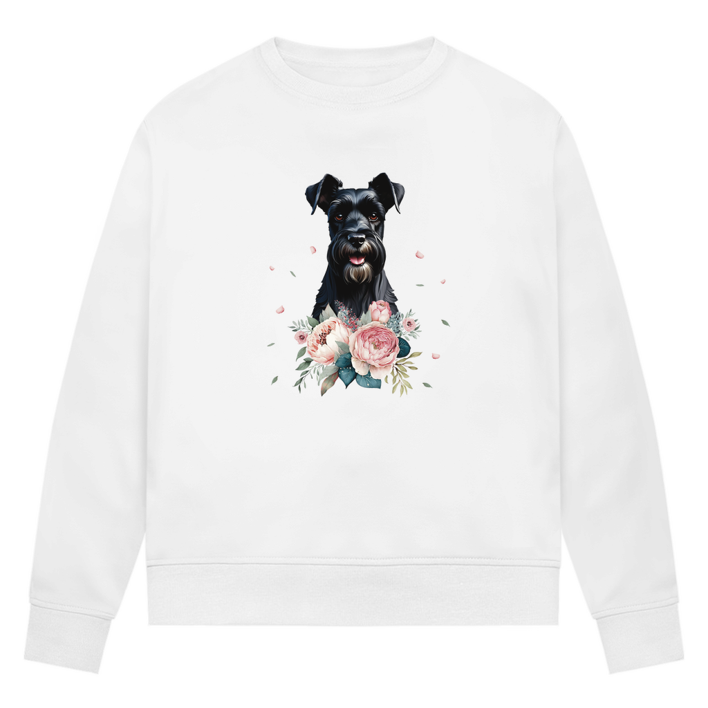Flower Schnauzer - Bio-Sweatshirt für Damen