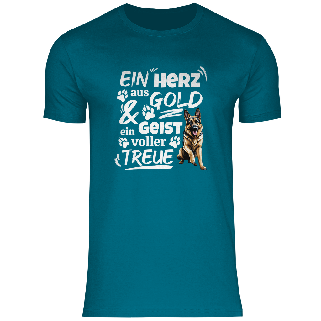Herz aus Gold - T-Shirt für Herren