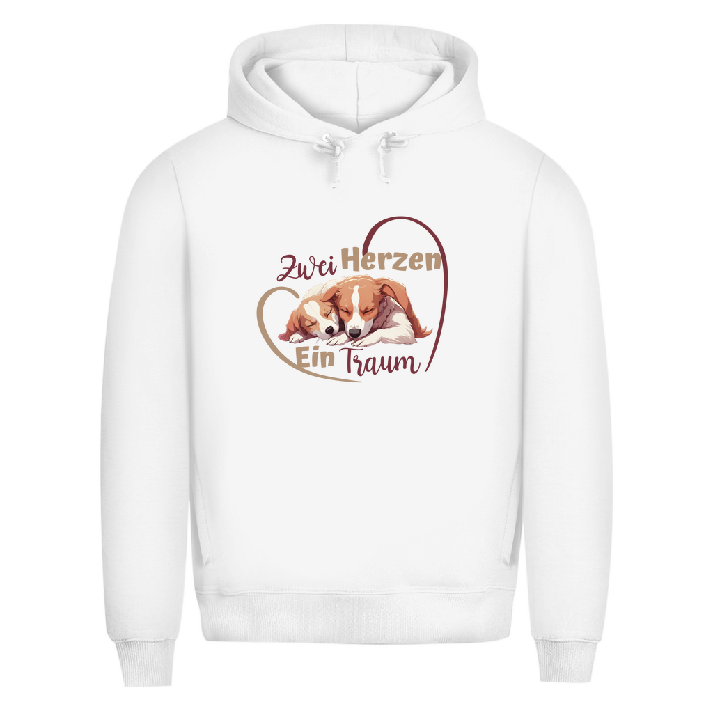 Zwei Herzen- Bio-Hoodie für Herren