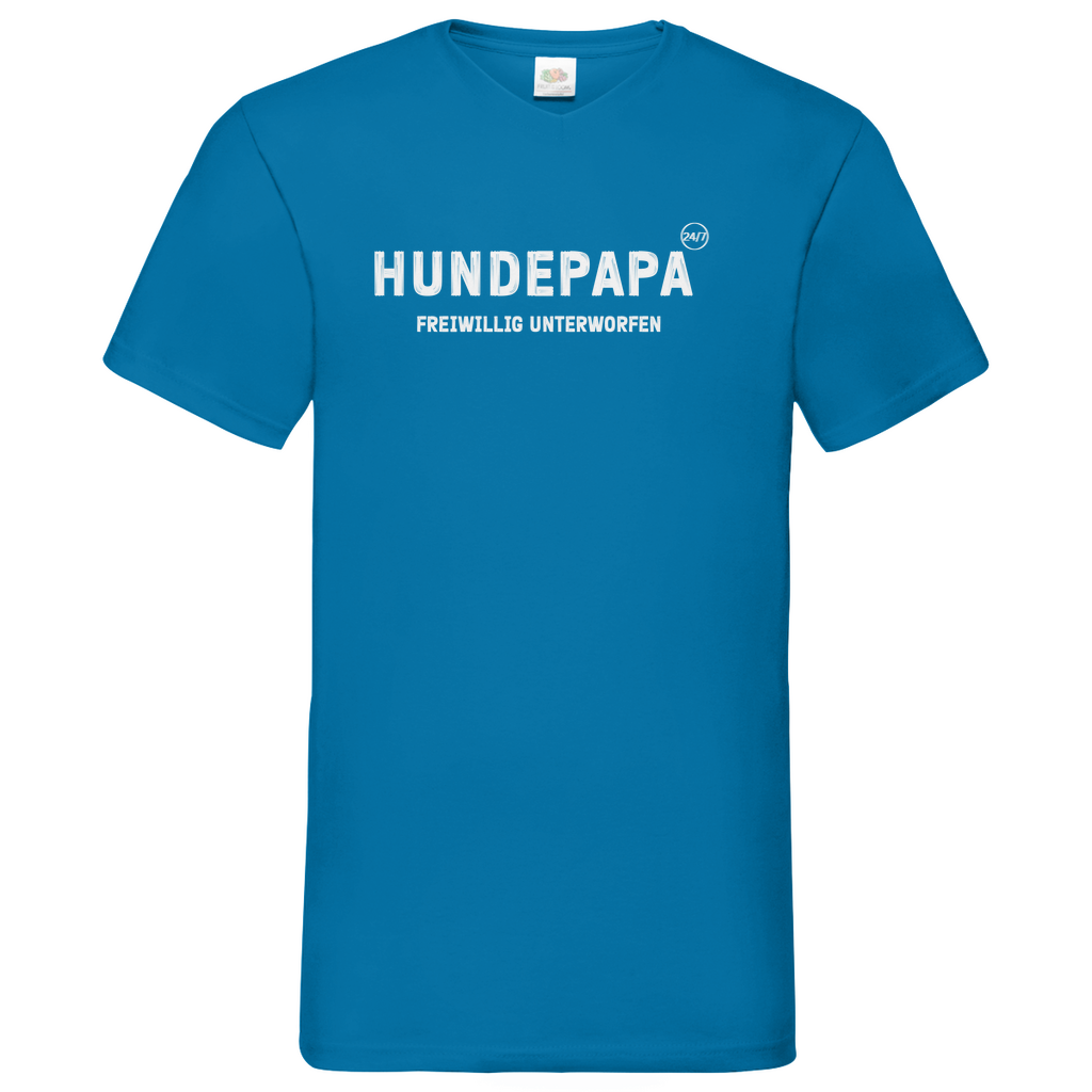 Hundepapa in Vollzeit - V-Shirt für Herren