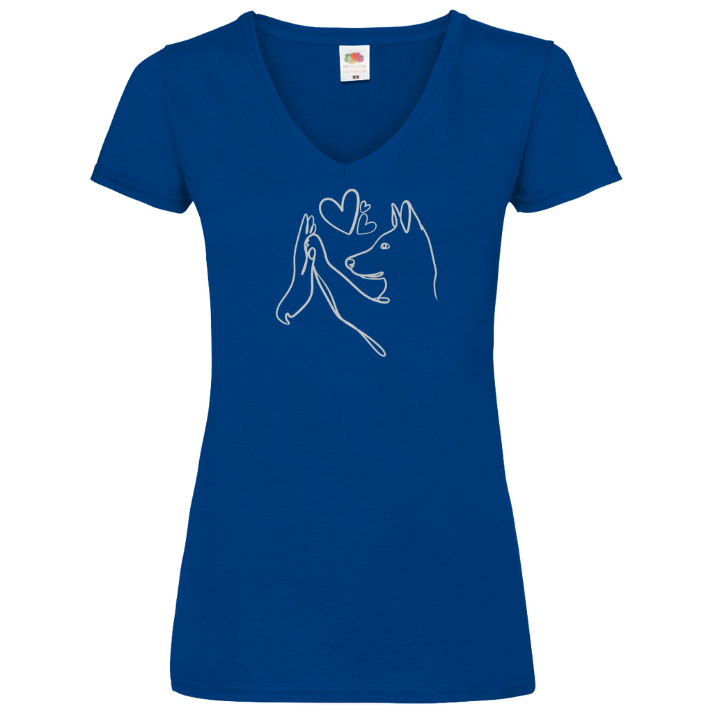 Wahre Liebe Stehohren - V-Shirt für Damen