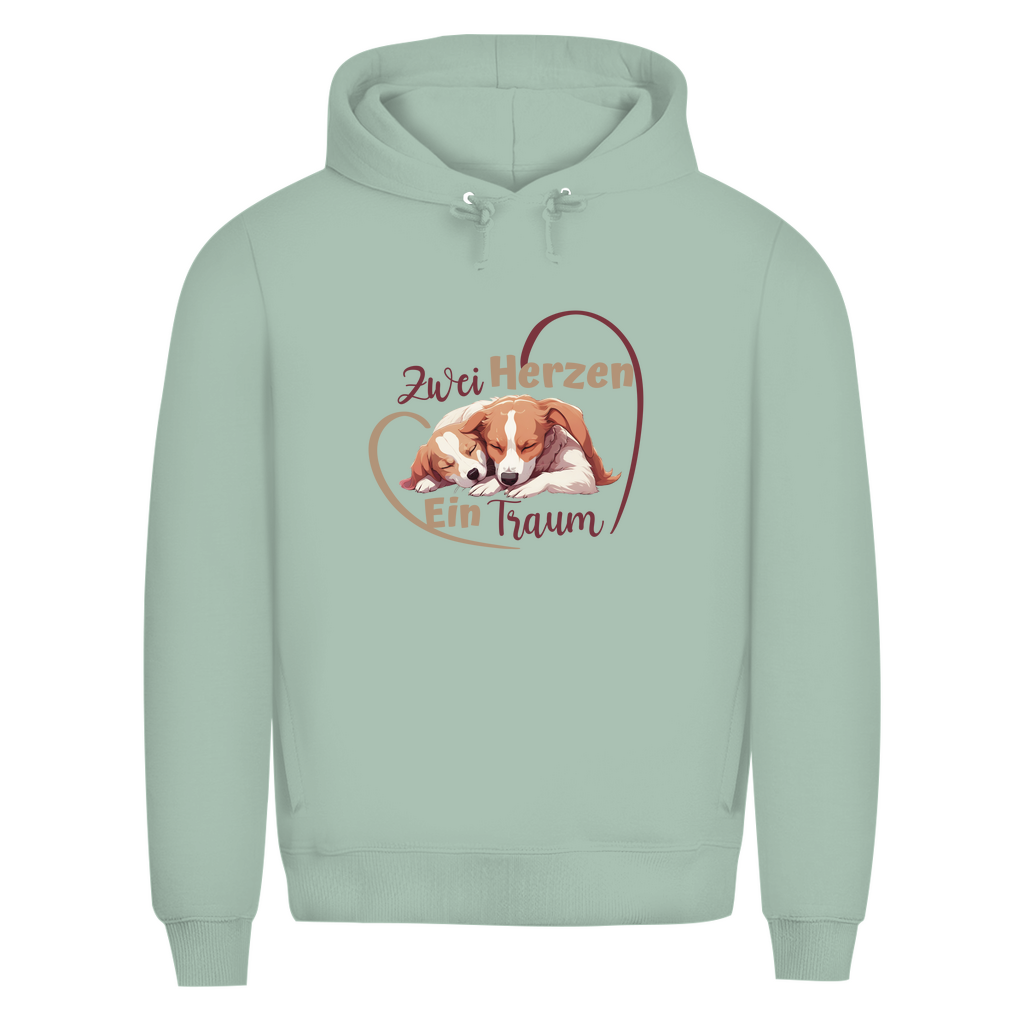 Zwei Herzen- Bio-Hoodie für Herren