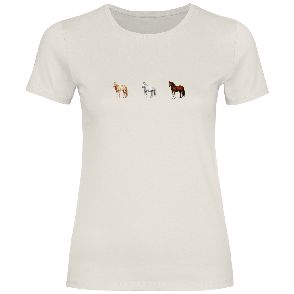 Pferde Trio - T-Shirt für Damen