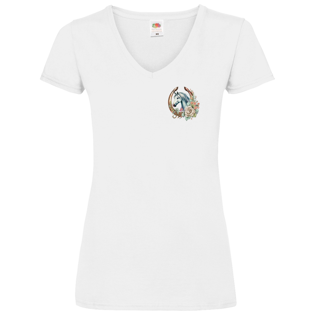 Leidenschaft für Pferde - V-Shirt für Damen