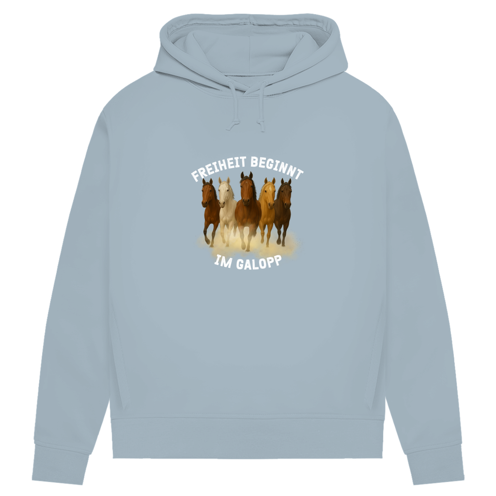 Galopp ist Freiheit - Bio-Hoodie für Damen