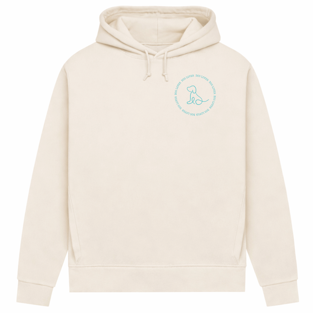 Dog Lover – Hoodie aus Bio-Baumwolle für Damen |Brustmotiv & Rückendruck