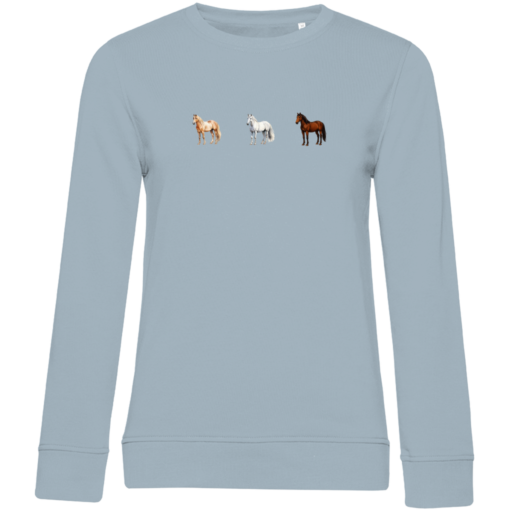 Pferde Trio - Bio-Sweatshirt für Damen