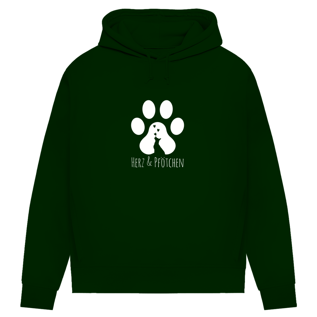 Herz und Pfötchen - Bio-Hoodie für Damen