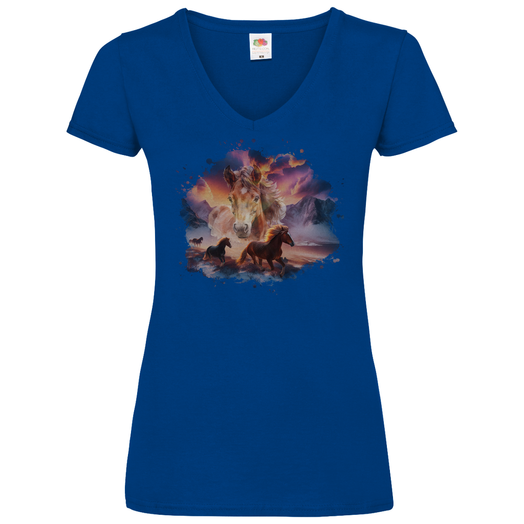 Magie der Pferde - V-Shirt für Damen