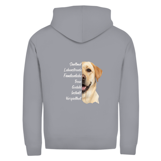 Labrador - Zipper-Hoodie Unisex | Rückendruck