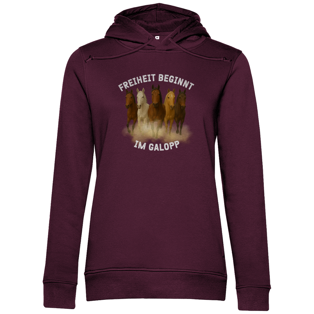 Galopp ist Freiheit - Bio-Hoodie für Damen