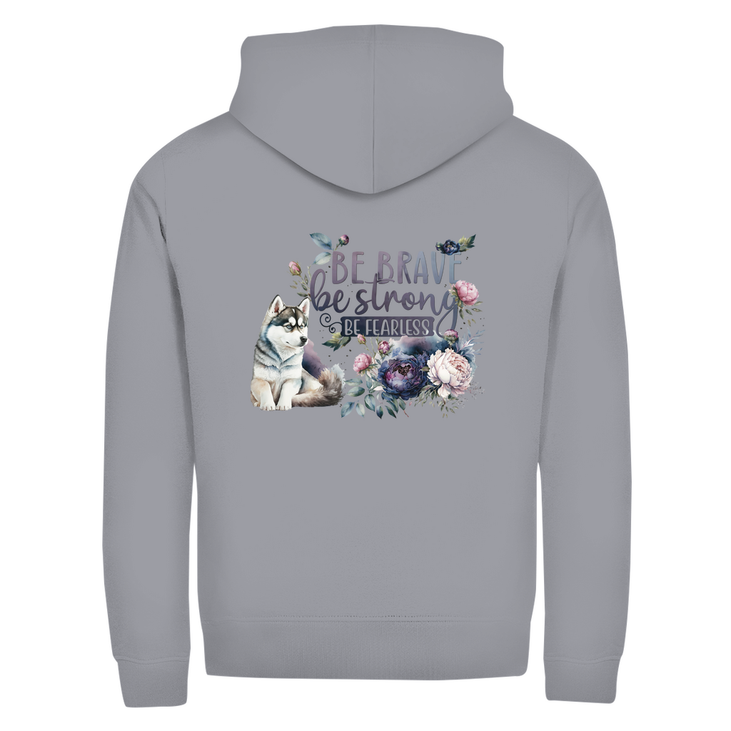 Be Strong- Zipper-Hoodie Unisex | Rückendruck