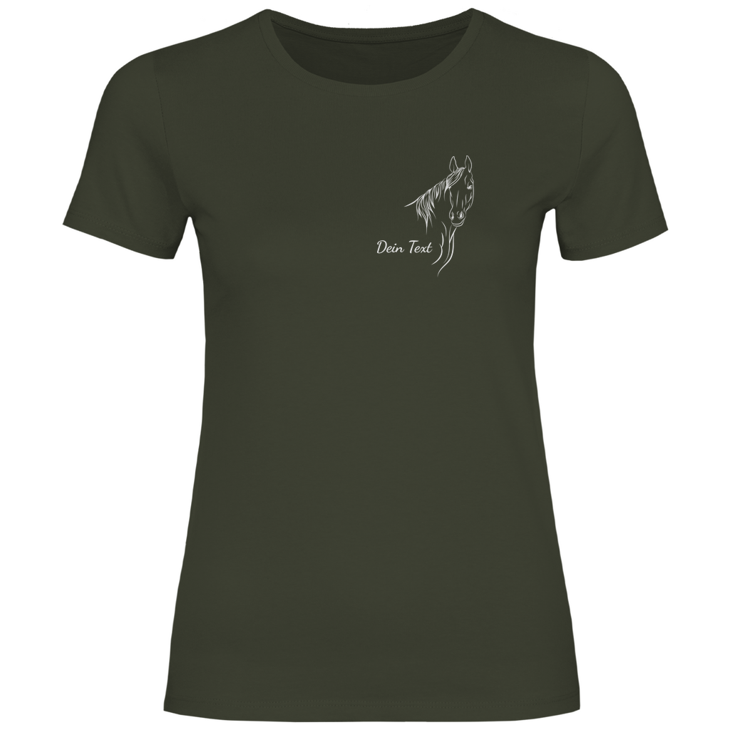 Pferdeliebe - T-Shirt für Damen-Dein Wunschtext
