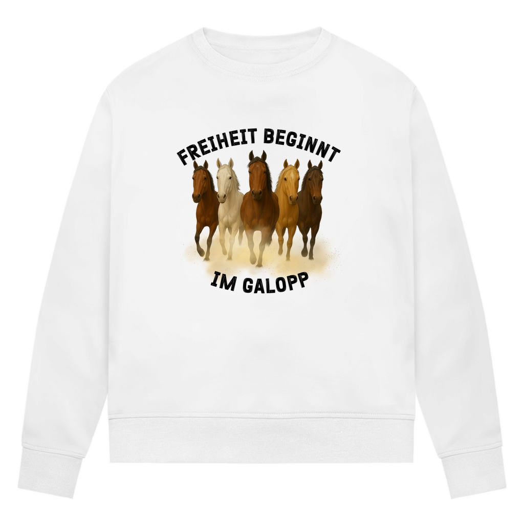 Galopp ist Freiheit - Bio-Sweatshirt für Damen