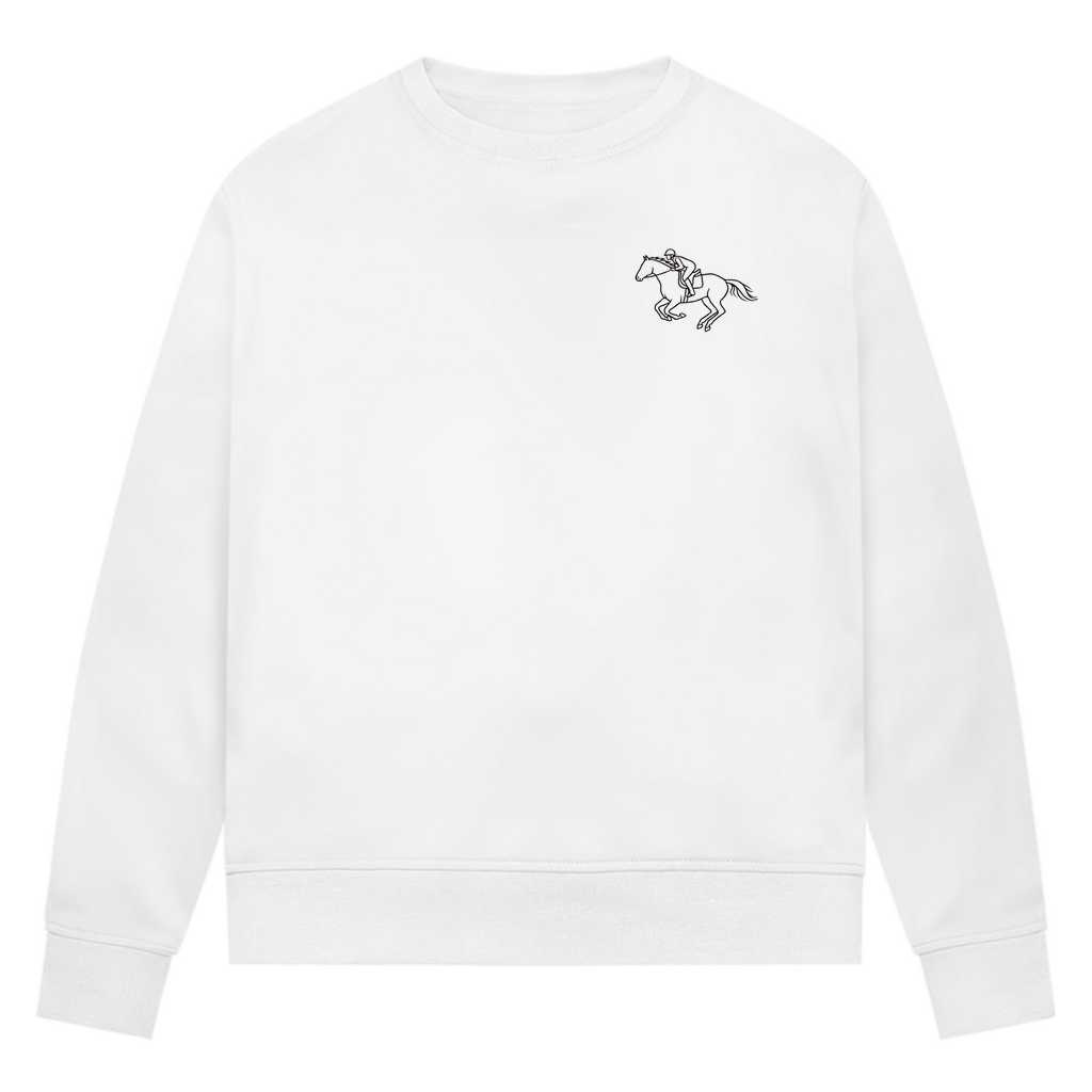 Herz & Huf - Bio-Sweatshirt für Damen |Brustmotiv