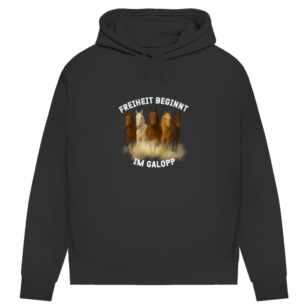 Galopp ist Freiheit - Bio-Hoodie für Damen