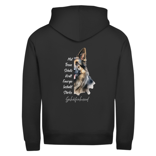 Schäferhund - Zipper Hoodie-Unisex | Rückendruck