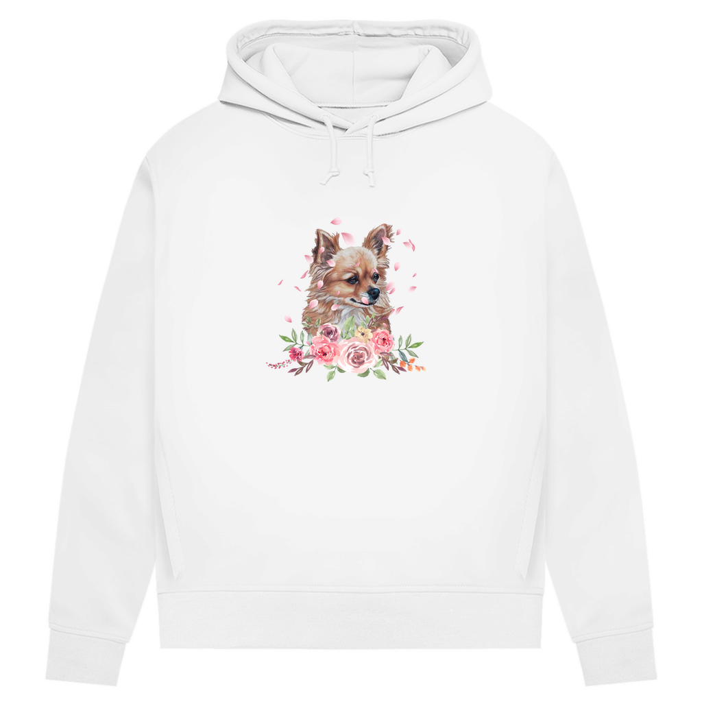Flower Chihuahua - Bio-Hoodie für Damen