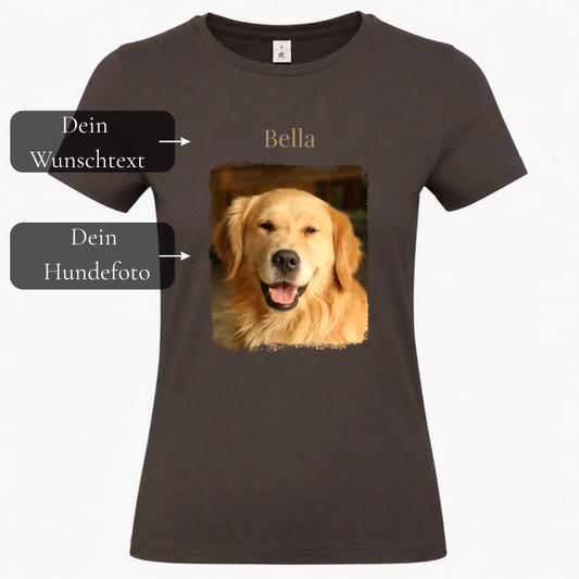 Personalisiertes Hunde T-Shirt für Damen mit Foto