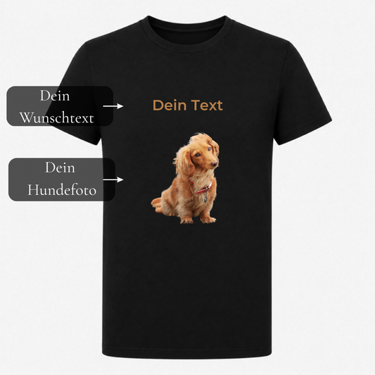 Hunde T-Shirt für Herren mit Foto – Hintergrund wird entfernt