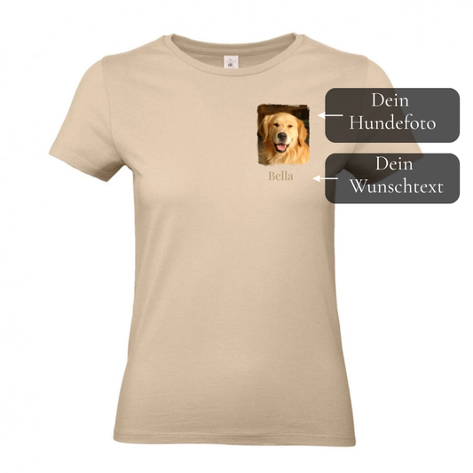 Hunde T-Shirt für Damen mit Foto & Name | Personalisiert