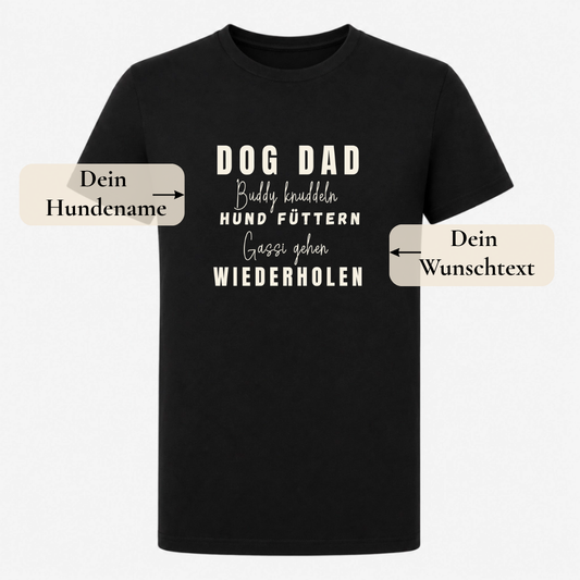 Dog Dad Lieblingshobby – personalisierbares T-Shirt