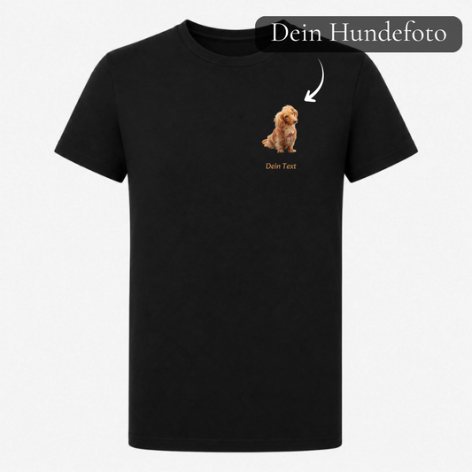 Personalisiertes Hunde T-Shirt für Herren mit Foto | Brustdruck