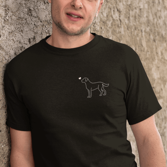Labrador mit Herz - T-Shirt für Herren
