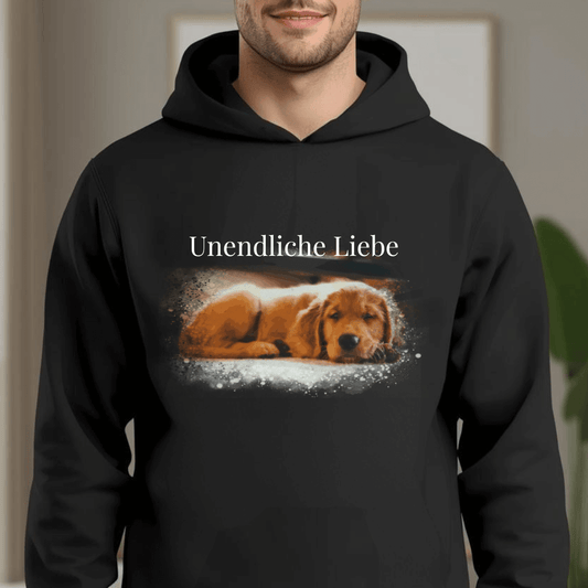 Dein Foto & Dein Text - Bio-Hoodie für Herren