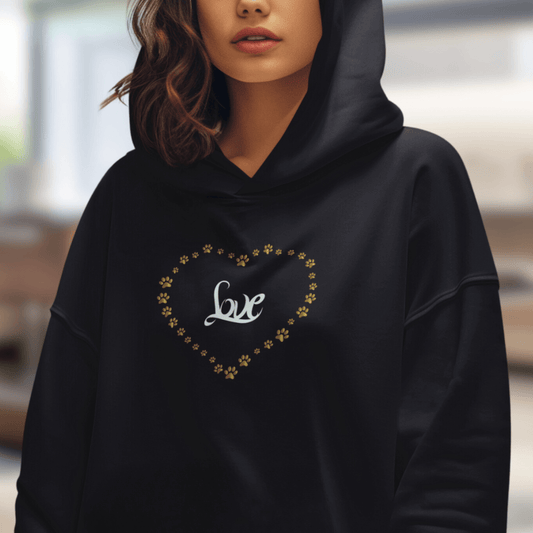 Pfötchenherz - Bio-Hoodie für Damen