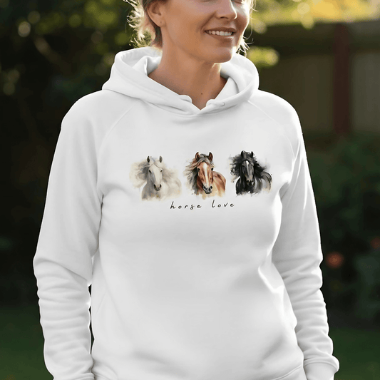 Horse Love - Bio-Hoodie für Damen