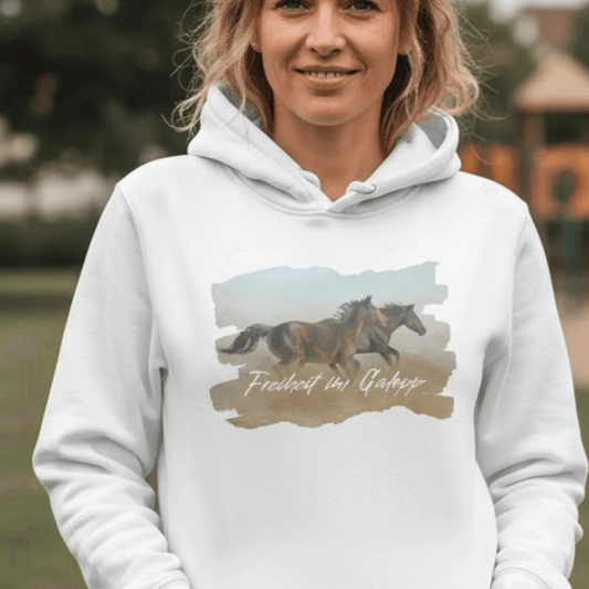 Freiheit im Galopp - Bio-Hoodie für Damen