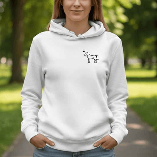 Eleganz mit Herz - Bio-Hoodie für Damen |Brustmotiv