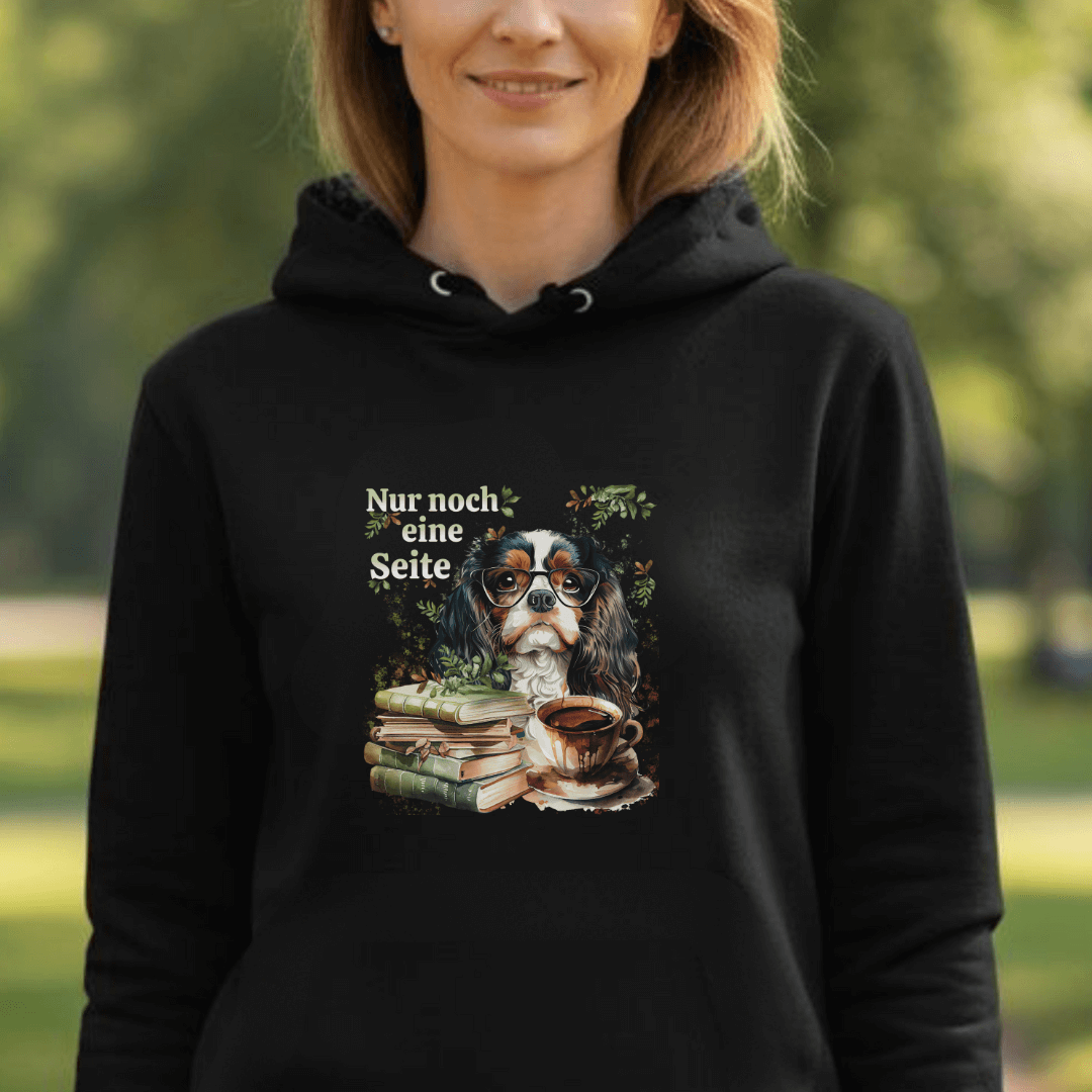 Bücherwurm - Bio-Hoodie für Damen