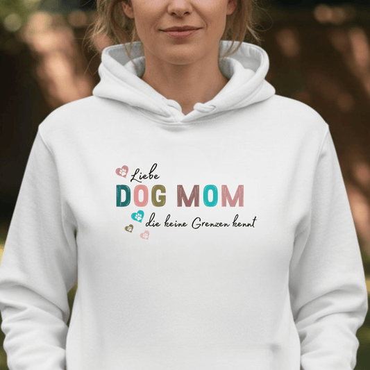 Liebe ohne Grenzen - Bio Hoodie Dog Mom