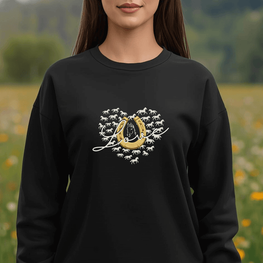 Hufeisenliebe - Bio-Sweatshirt für Damen