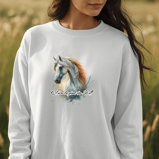 Glück beginnt im Stall - Bio-Sweatshirt für Damen