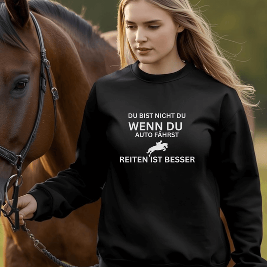 Reiten ist besser - Bio-Sweatshirt für Damen
