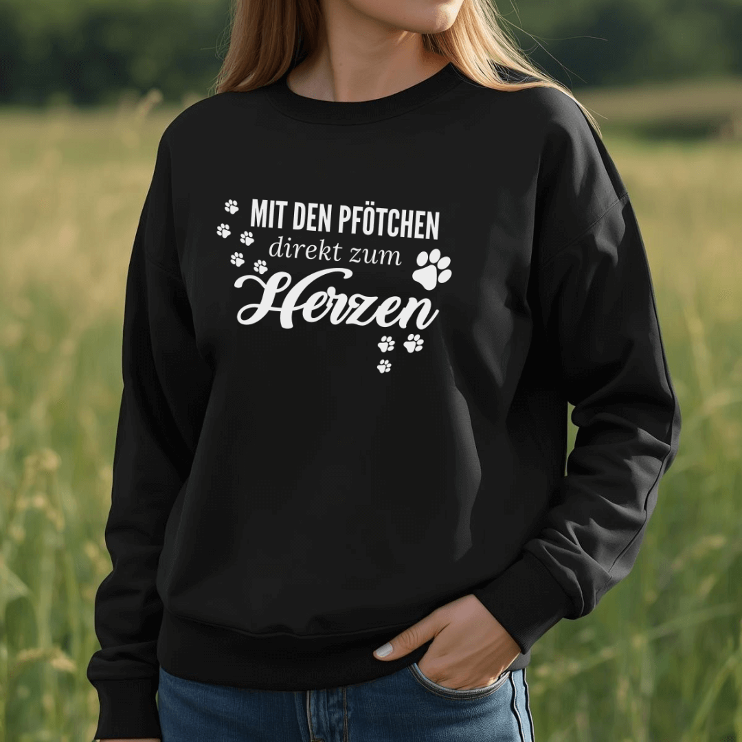 Direkt zum Herzen - Bio-Sweatshirt für Damen
