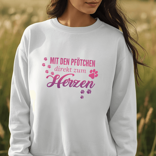 Direkt zum Herzen - Bio-Sweatshirt für Damen