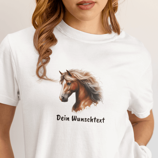 Traumpferd - T-Shirt für Damen- Dein Wunschtext