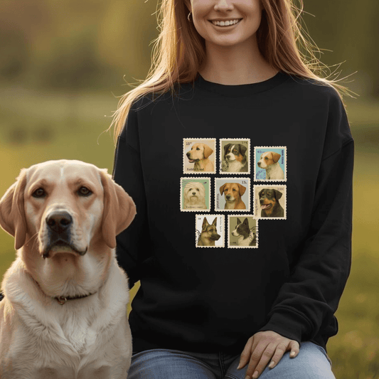 Briefmarken - Bio-Sweatshirt für Damen