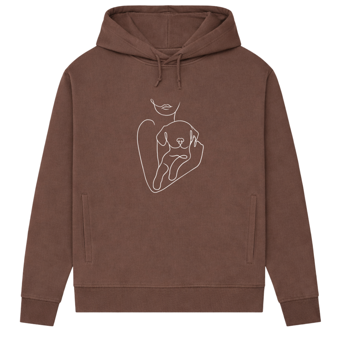Welpenliebe – Hoodie aus Bio-Baumwolle für Damen